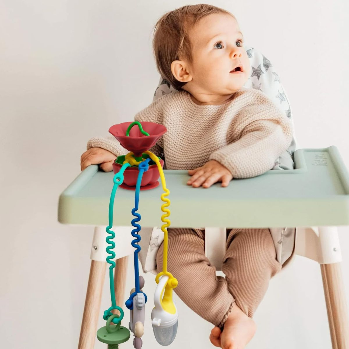 SUJETADOR JUGUETES CON SOPORTE CORREA SILICONA BEBE LAU - 6