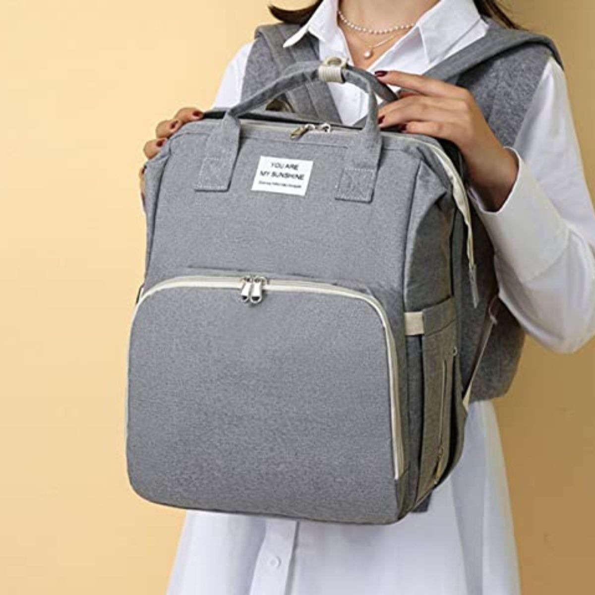 MOCHILA 4 EN 1 PARA VIAJE PASEO CON CAMBIADOR BEBE LAU - 5