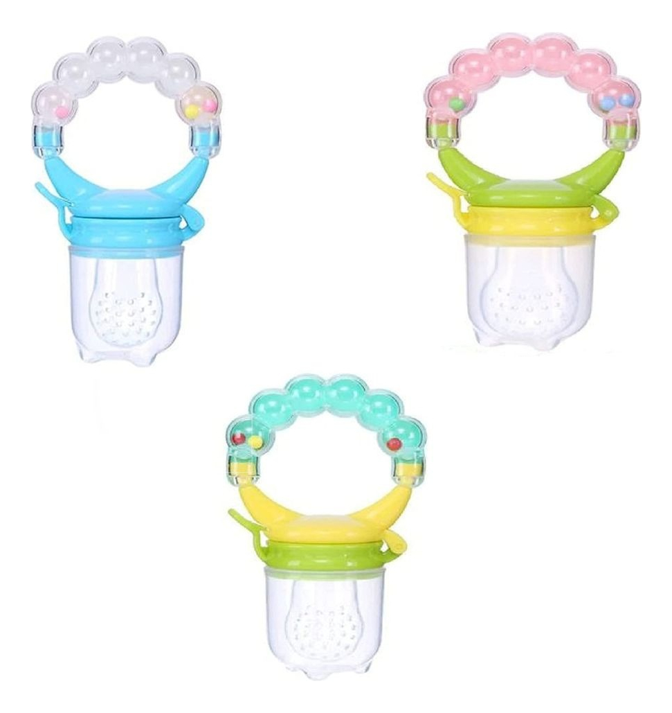 SET 5 CHUPETE ALIMENTADOR FRUTAS SENSORIAL SILICONA BEBE LAU - 3