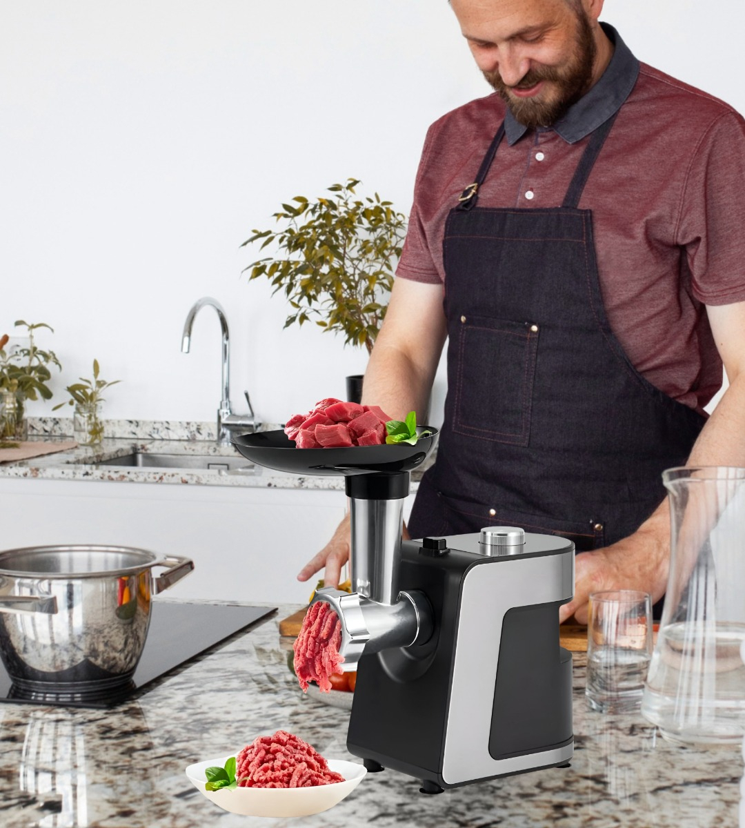MOLEDORA PICADORA CARNE MULTIFUNCIONAL PRÁCTICA COCINA JHN - 4