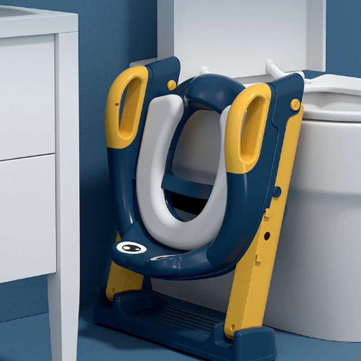 ASIENTO DE INODORO NIÑOS ESCALERA PLEGABLE AJUSTABLE LAU - 7