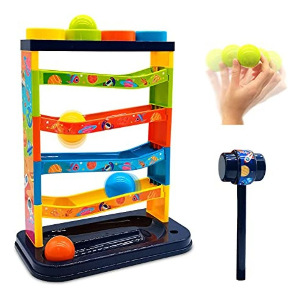 PELOTAS BOLAS 5 NIVELES RAMPAS RACER MONTESSORI BEBE LAU - 5