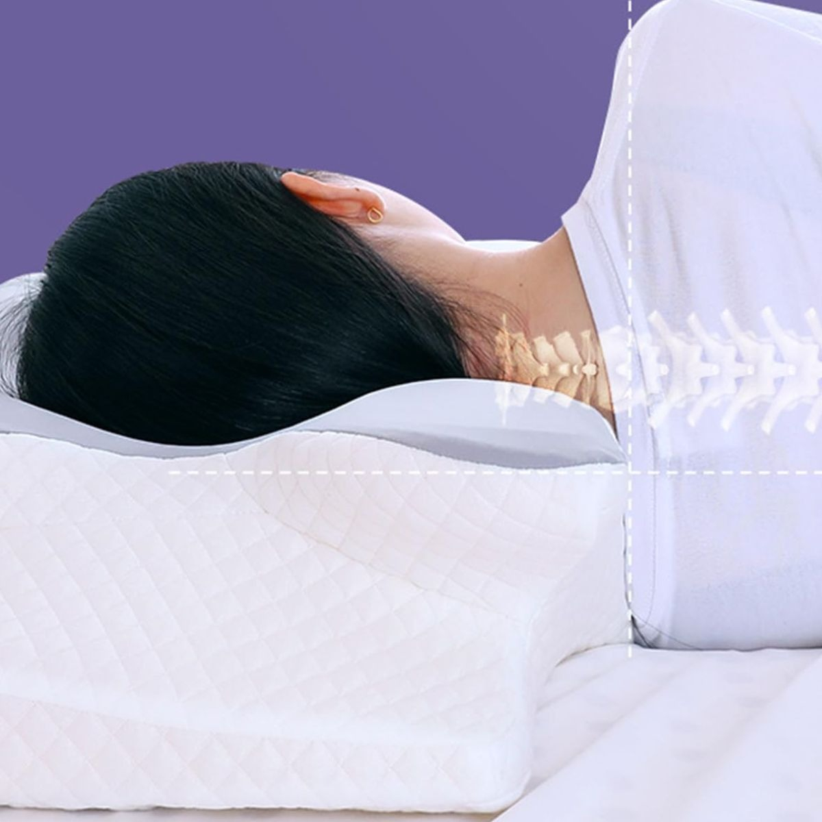 ALMOHADA ORTOPEDICA CERVICAL FORMA MARIPOSA ERGONOMICA LAU - 6