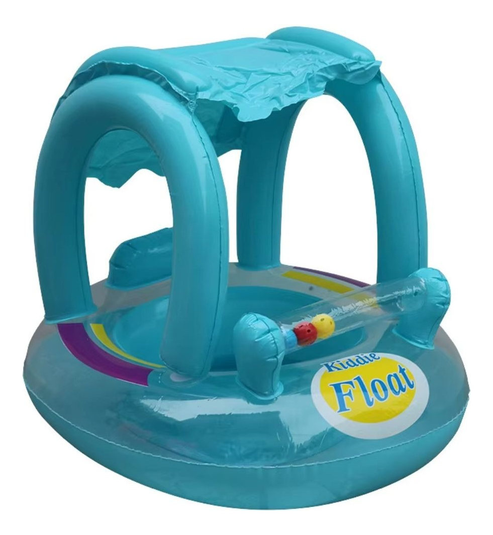 FLOTADOR INFLABLE PARA BEBE CAMPANA Y TOLDO PISCINA LAU - 1
