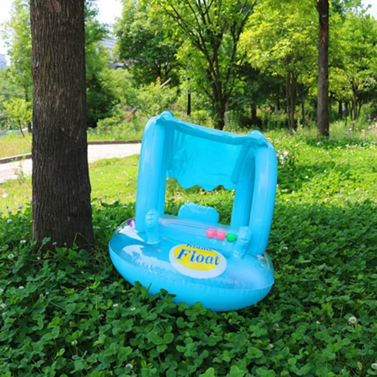 FLOTADOR INFLABLE PARA BEBE CAMPANA Y TOLDO PISCINA LAU - 8