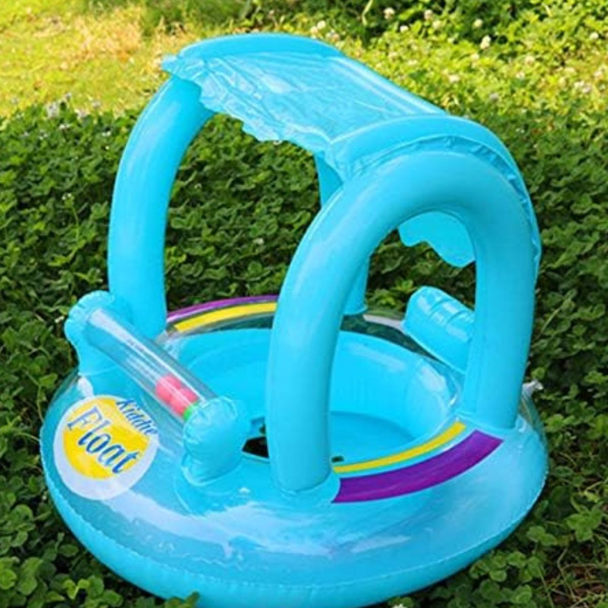 FLOTADOR INFLABLE PARA BEBE CAMPANA Y TOLDO PISCINA LAU - 10