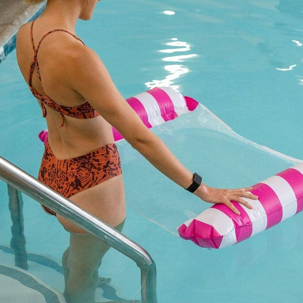 SET 2 INFLABLE FLOTANTE FORMA HAMACA PARA PISCINA LAU - 8
