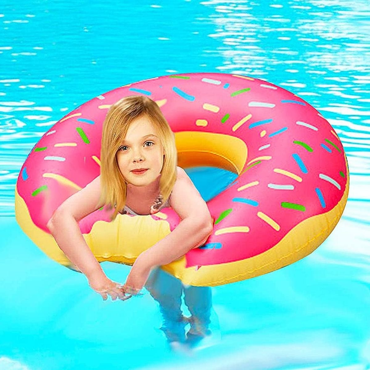 SET 3 FLOTADOR INFLABLE FORMA DONUT PARA PISCINA VERANO LAU - 5