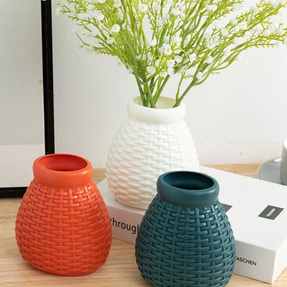 SET 8 FLOREROS DECORATIVO ESTILO NORDICO MODERNO HOGAR LAU - 9