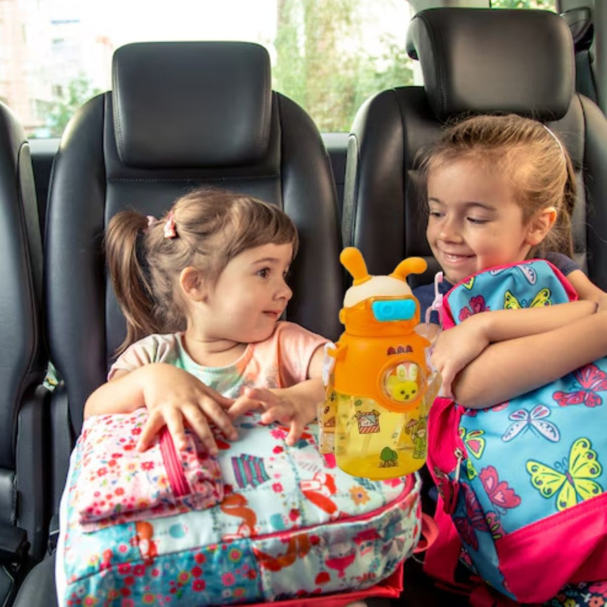 SET 2 BOTELLAS AGUA INFANTIL DIVERTIDO CORREA AJUSTABLE LAU - 5