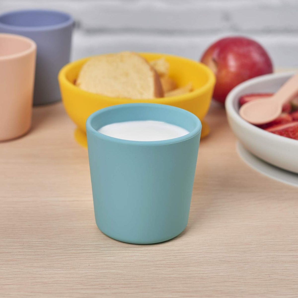 SET 4 VASOS DE SILICONA FLEXIBLE SUAVE COLORES NIÑOS LAU - 9