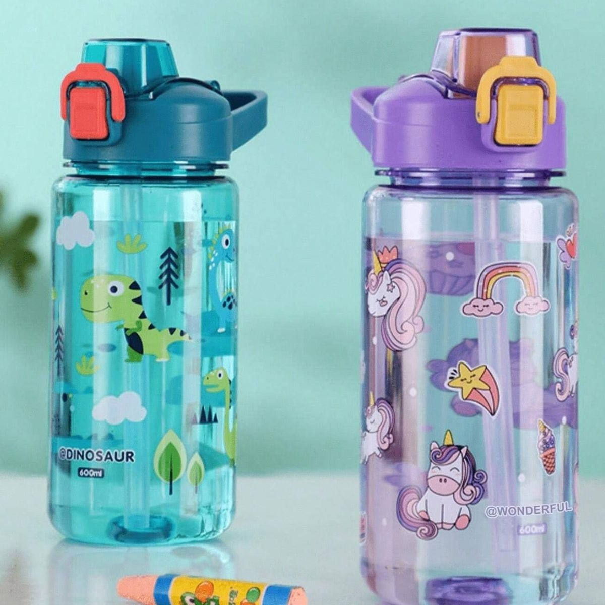 SET 2 BOTELLAS DE AGUA DEPORTIVA INFANTIL NIÑOS LAU - 8