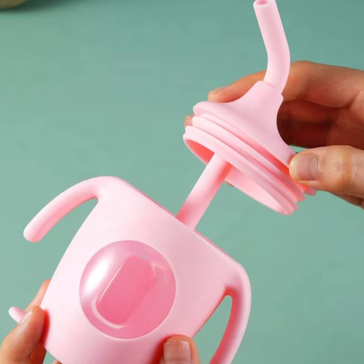 SET 2 VASOS DE INICIACION APRENDIZAJE CON BOQUILLA BEBE LAU - 4
