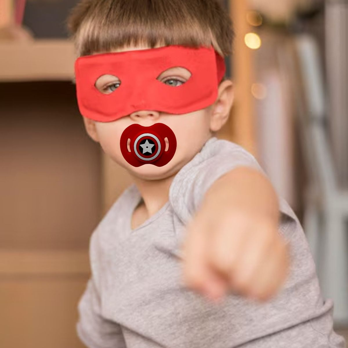 SET 3 CHUPETES SUPERHEROES ANATOMICO DIVERTIDO BEBE LAU - 2