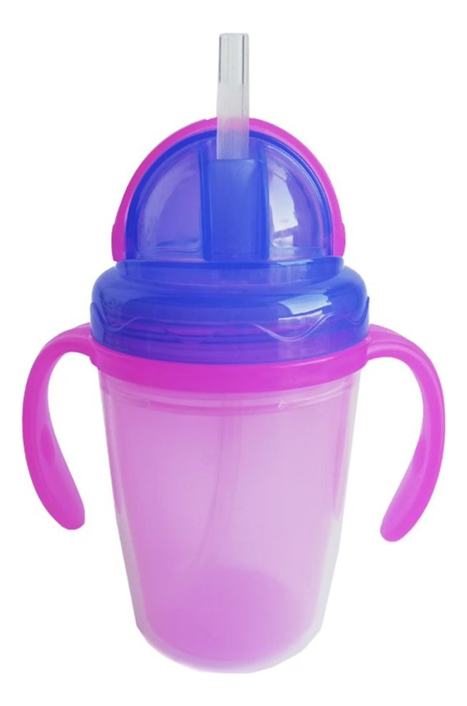 SET 2 VASOS CON ASA AGARRE ANTIDERRAME PAJILLA BEBE LAU - 1
