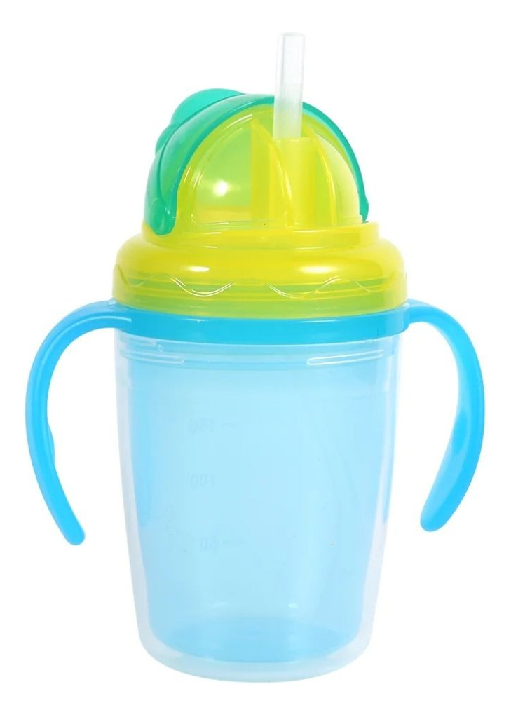 SET 2 VASOS CON ASA AGARRE ANTIDERRAME PAJILLA BEBE LAU - 5