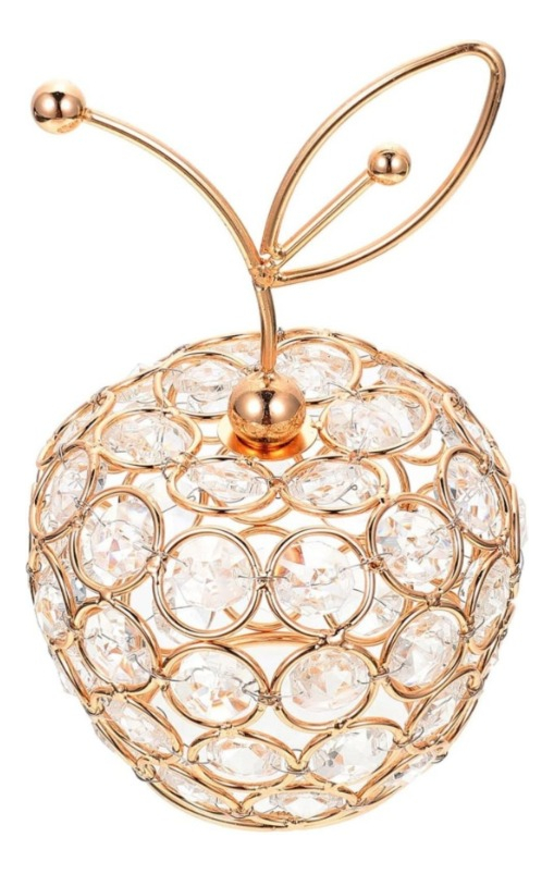 FIGURA MANZANA DECORATIVA ADORNO ELEGANTE CENTRO MESA JHN - 3