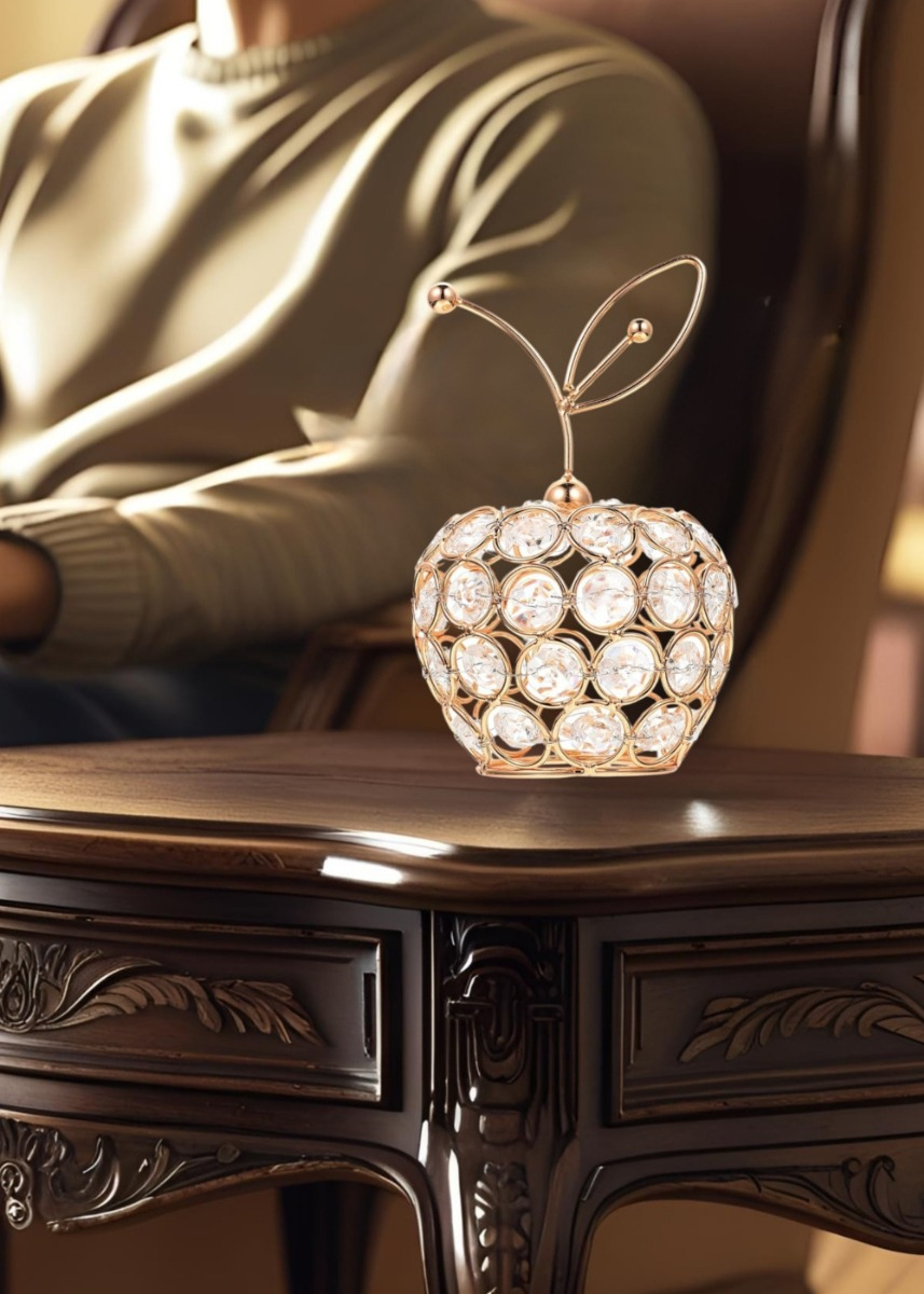 FIGURA MANZANA DECORATIVA ADORNO ELEGANTE CENTRO MESA JHN - 6