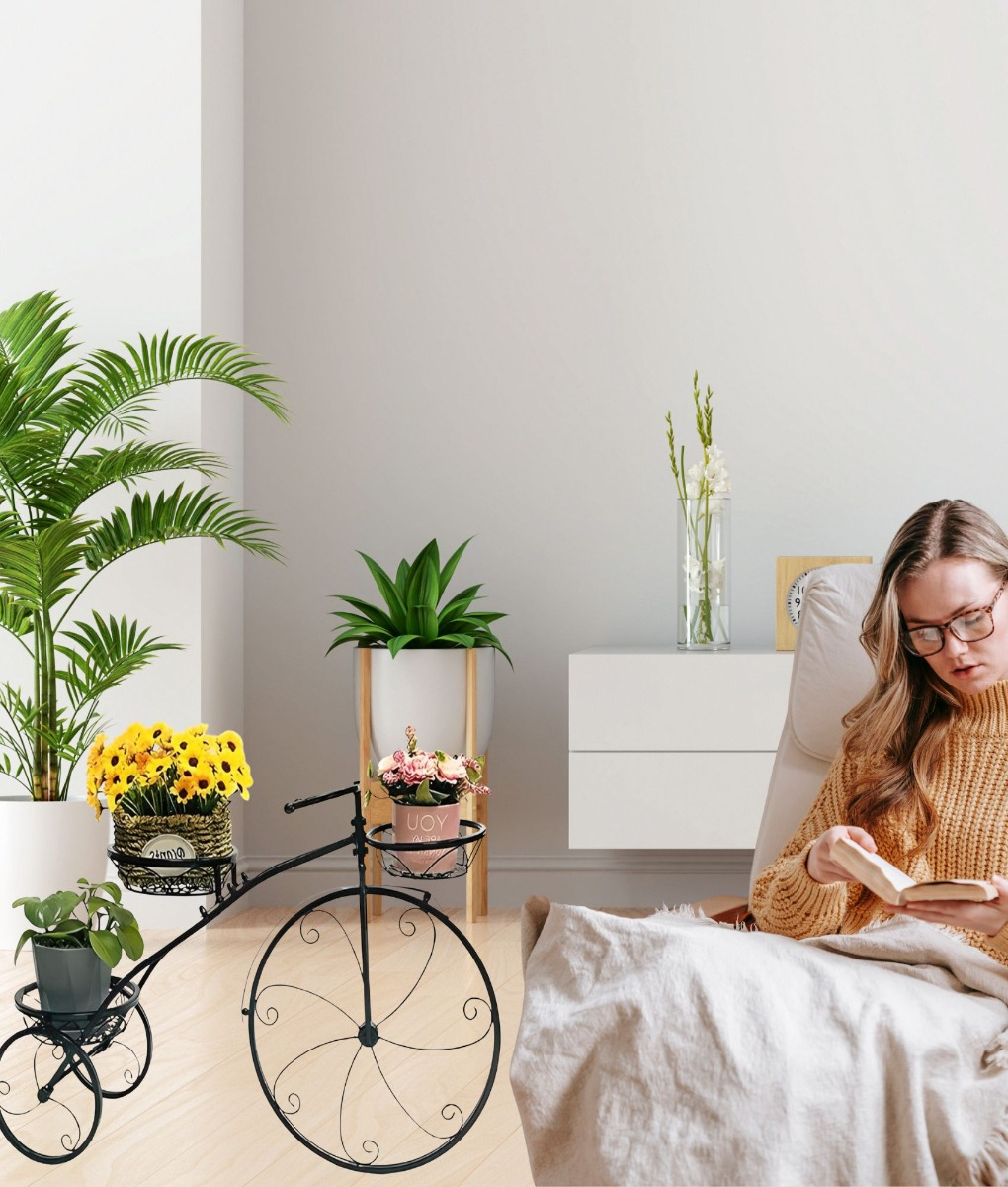 PORTA MACETA SOPORTE CREATIVO PLANTAS BICICLETA TRICICLO JHN - 8