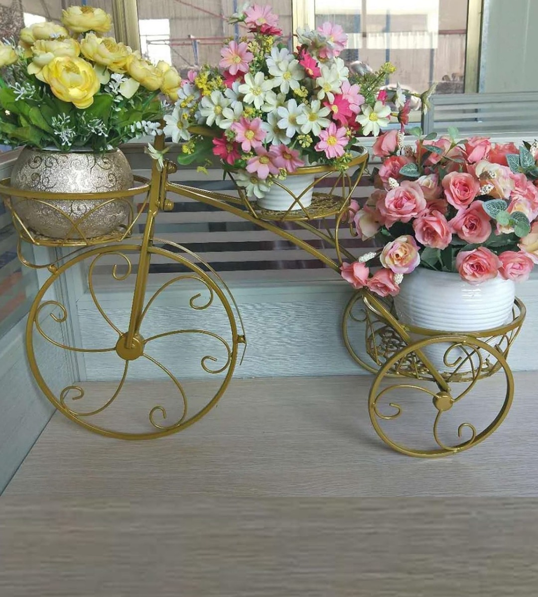 PORTA MACETA SOPORTE CREATIVO PLANTAS BICICLETA TRICICLO JHN - 9
