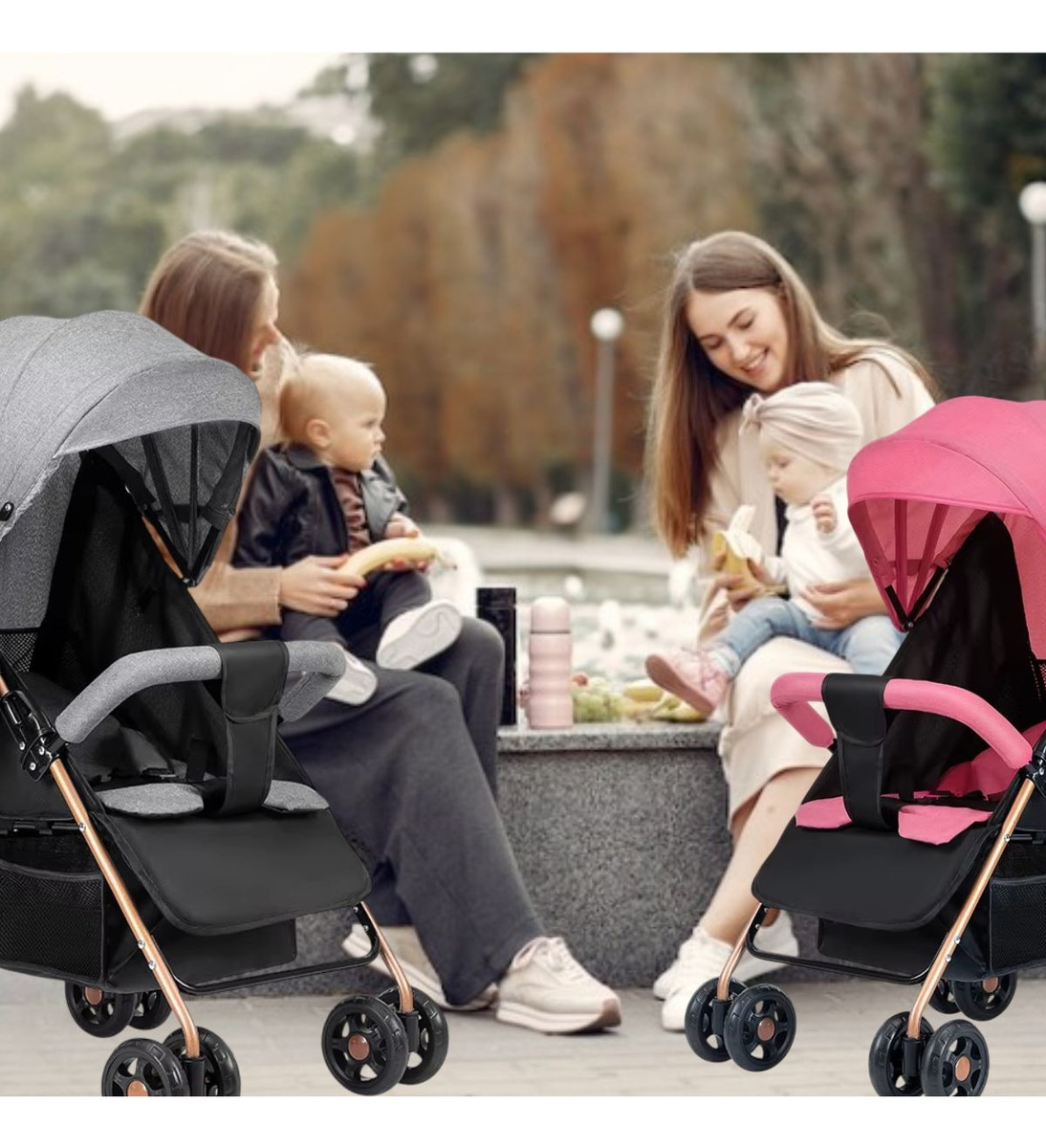 CARRITO COCHE DE PASEO PLEGABLE RECLINABLE COMPACTO BEBE LAU - 9