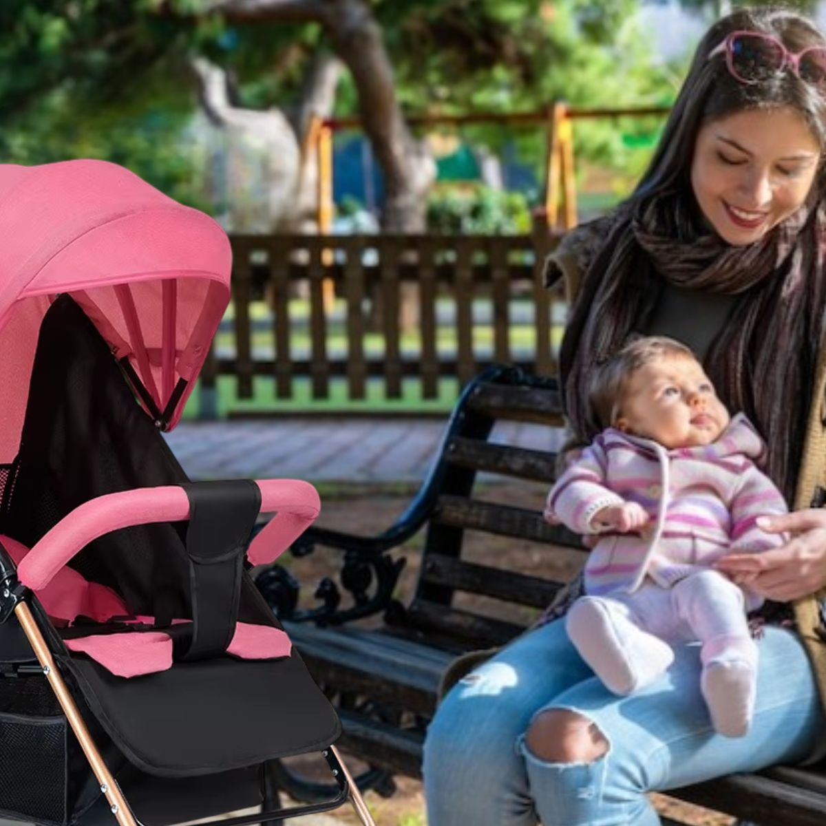 CARRITO COCHE DE PASEO PLEGABLE RECLINABLE COMPACTO BEBE LAU - 10