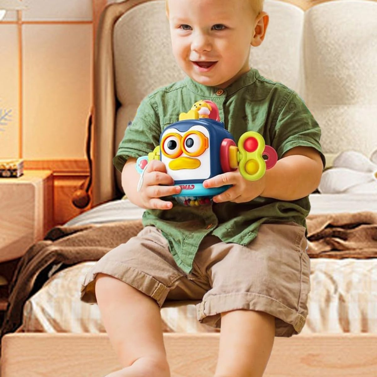 CUBO DIDACTICO JUGUETE SENSORIAL 6EN1 EDUCATIVO BEBE LAU - 6