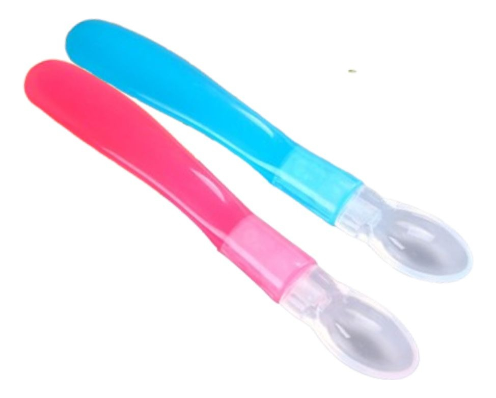 SET 8 CUCHARAS ERGONOMICAS SILICONA FLEXIBLE BEBE LAU - 5