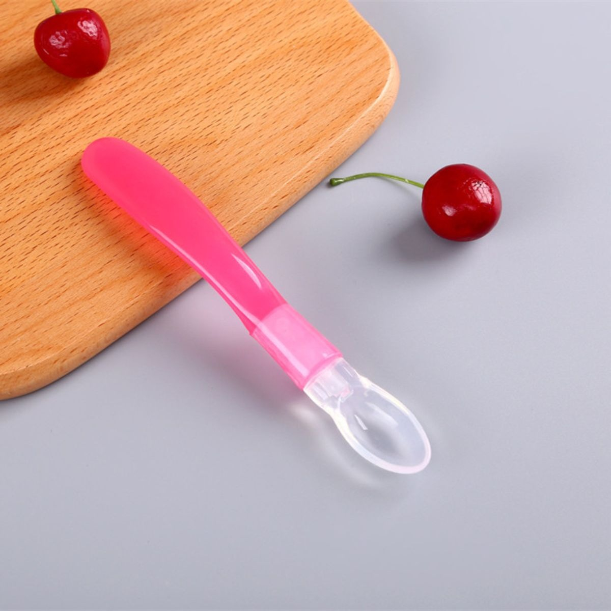 SET 8 CUCHARAS ERGONOMICAS SILICONA FLEXIBLE BEBE LAU - 8