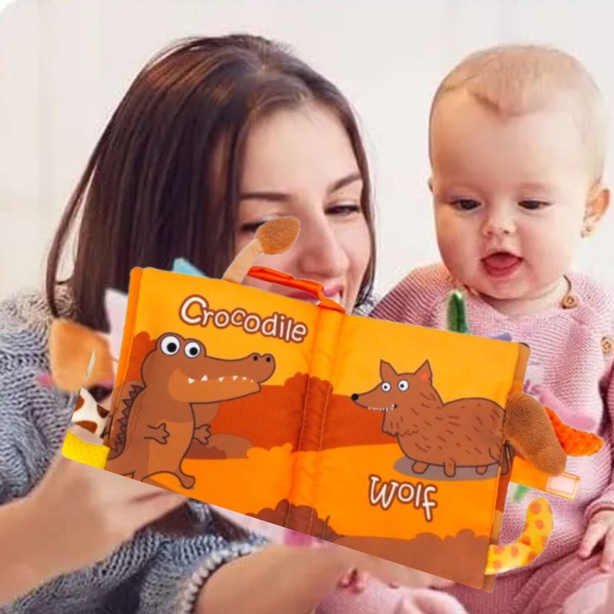 JUGUETE LIBRO DE TELA APRENDIZAJE INTERATIVO BEBE LAU - 8