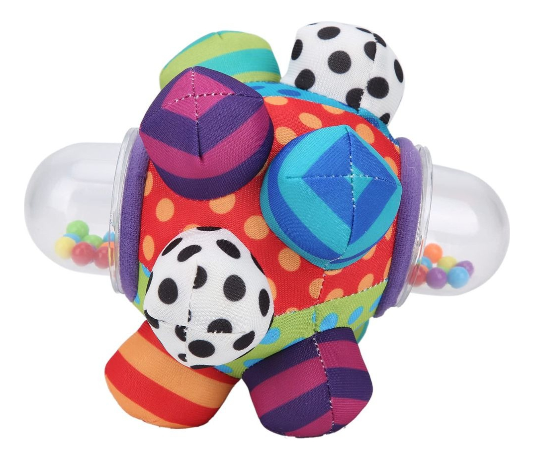 SONAJERO FORMA PELOTA FELPA SENSORIAL MOTRIZ BEBE LAU - 1