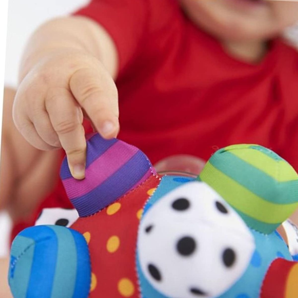SONAJERO FORMA PELOTA FELPA SENSORIAL MOTRIZ BEBE LAU - 6