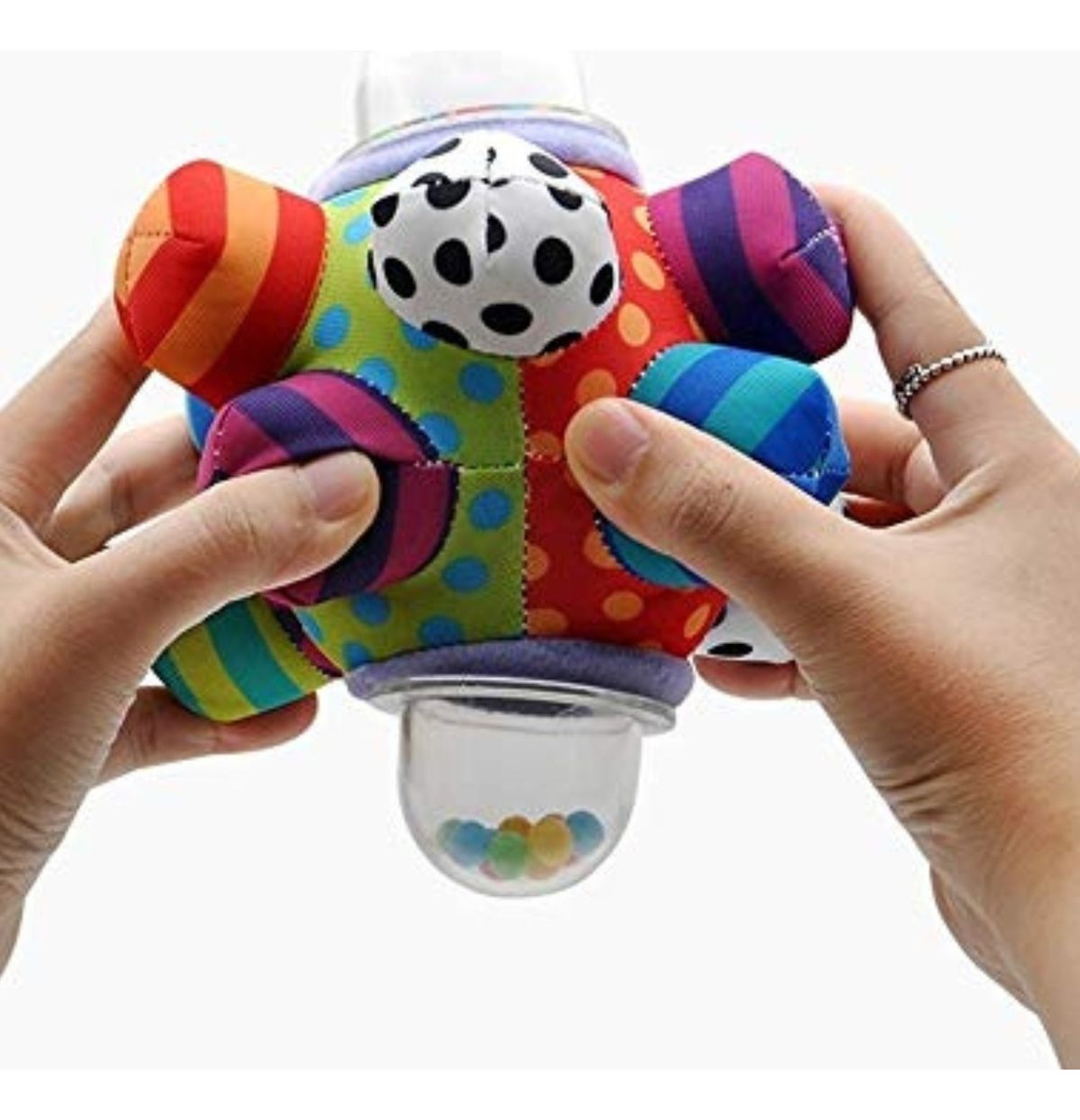 SONAJERO FORMA PELOTA FELPA SENSORIAL MOTRIZ BEBE LAU - 9