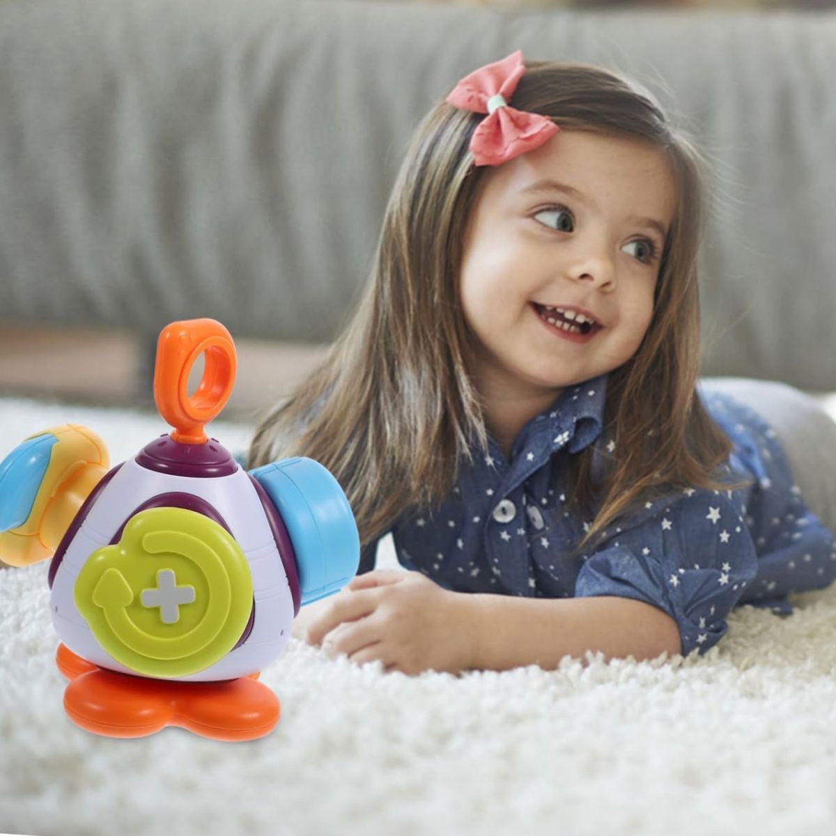 JUGUETE SENSORIAL MONTESSORI 2EN1 FORMA DE PELOTA BEBE LAU - 2