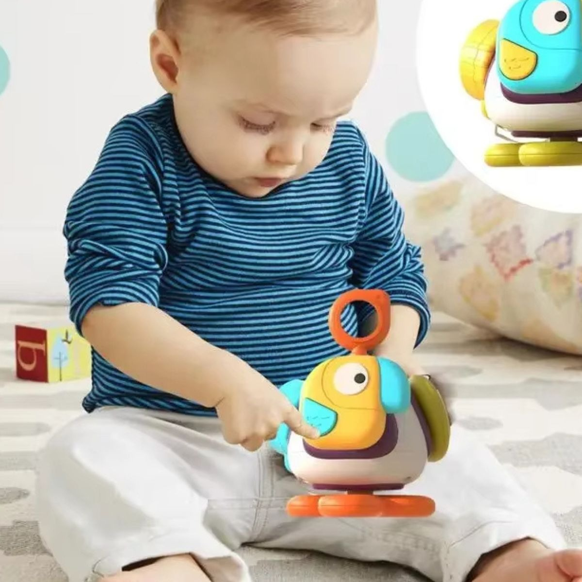 JUGUETE SENSORIAL MONTESSORI 2EN1 FORMA DE PELOTA BEBE LAU - 4