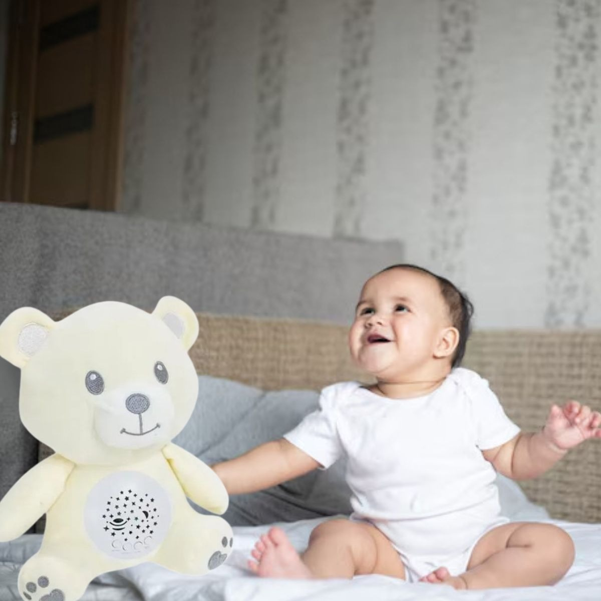 PELUCHE MUSICAL LUZ NOCTURNA INFANTIL SUAVE BEBE LAU - 9