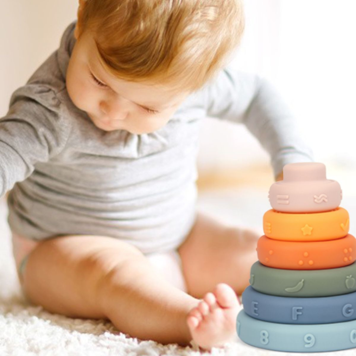 JUGUETE ANILLOS APILABLES SENSORIAL EDUCATIVO BEBE LAU - 4