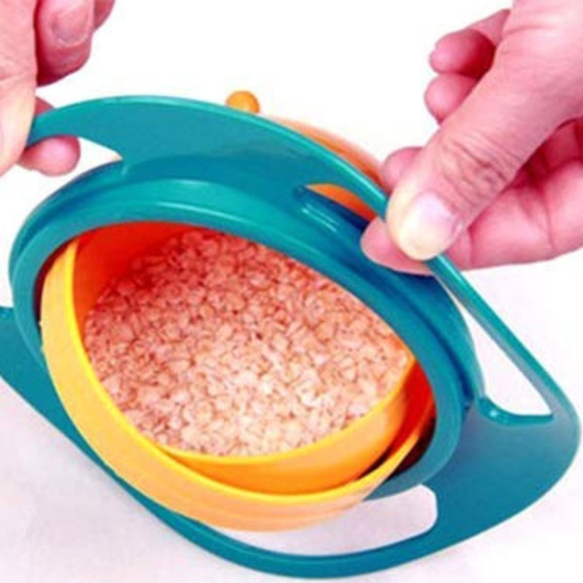 3 SET ALIMENTACION PLATO ANTIDERRAME GIRATORIO BEBE LAU - 7