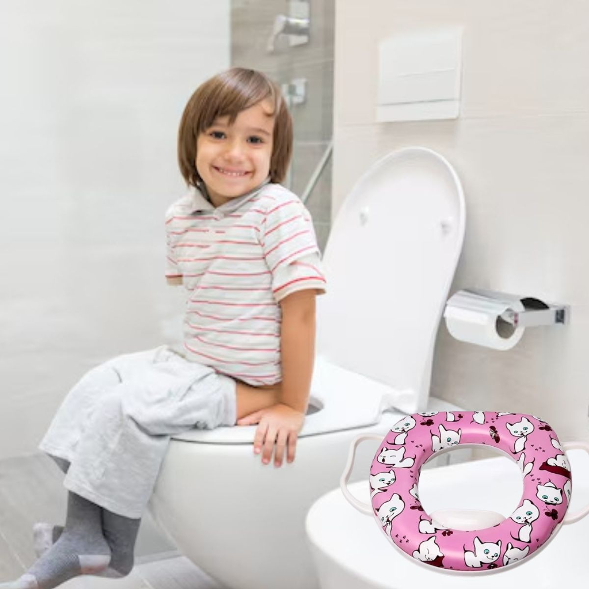 SET 2 ASIENTO ADAPTADOR PARA WC CON ASAS INFANTIL LAU - 3