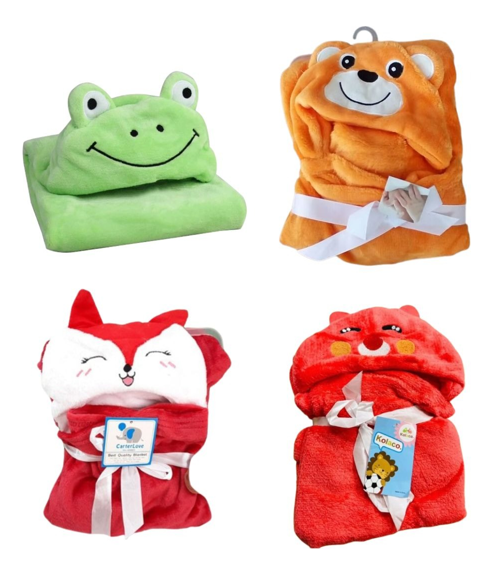 MANTA CON CAPUCHA INFANTIL DISEÑO ANIMALES ABRIGO BEBE LAU - 5
