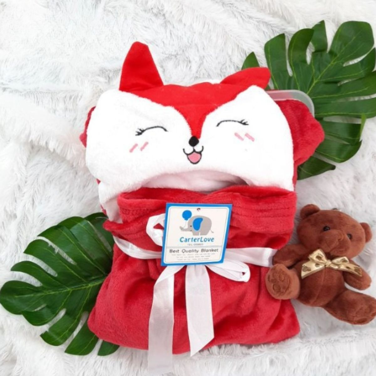 MANTA CON CAPUCHA INFANTIL DISEÑO ANIMALES ABRIGO BEBE LAU - 6