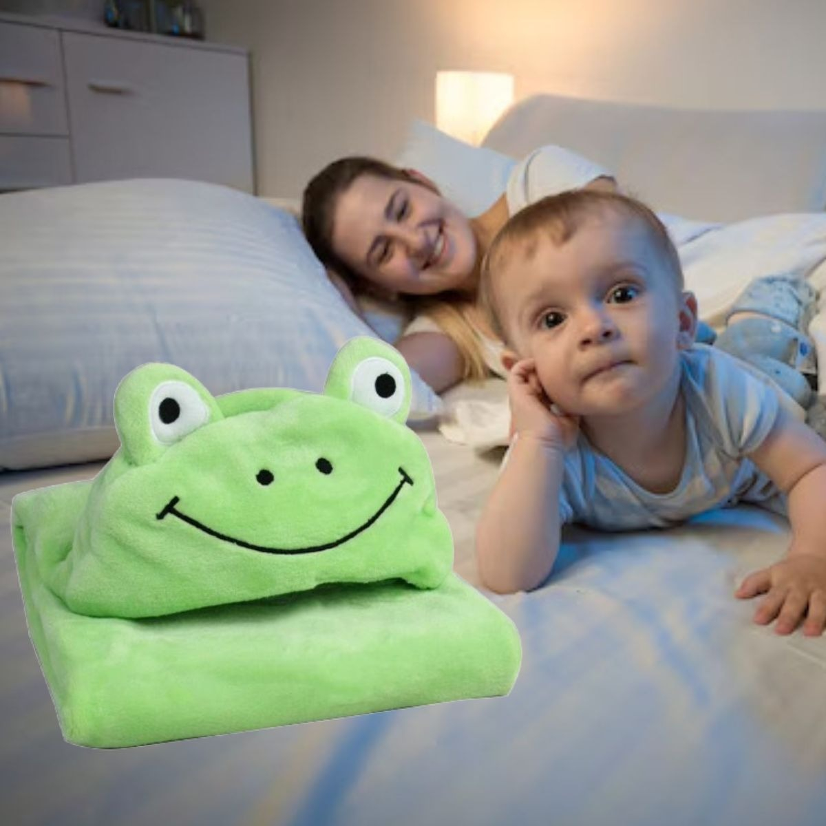 MANTA CON CAPUCHA INFANTIL DISEÑO ANIMALES ABRIGO BEBE LAU - 7