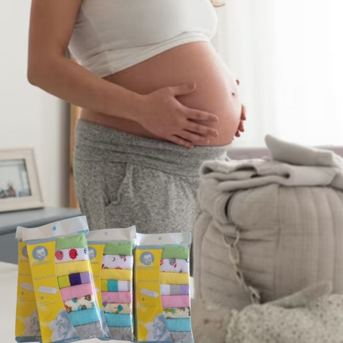 4 PACK DE SET DE TOALLITAS DE ALGODON PARA BEBE LAU - 4
