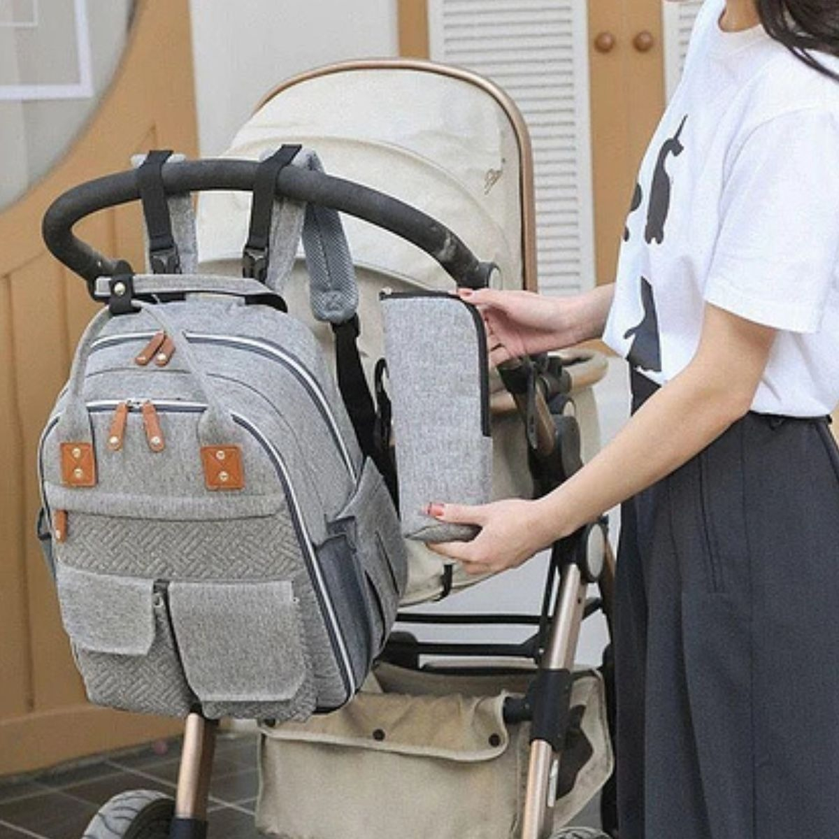 MOCHILA PAÑELERA MULTIFUNCIONAL MATERNIDAD BEBE LAU - 4