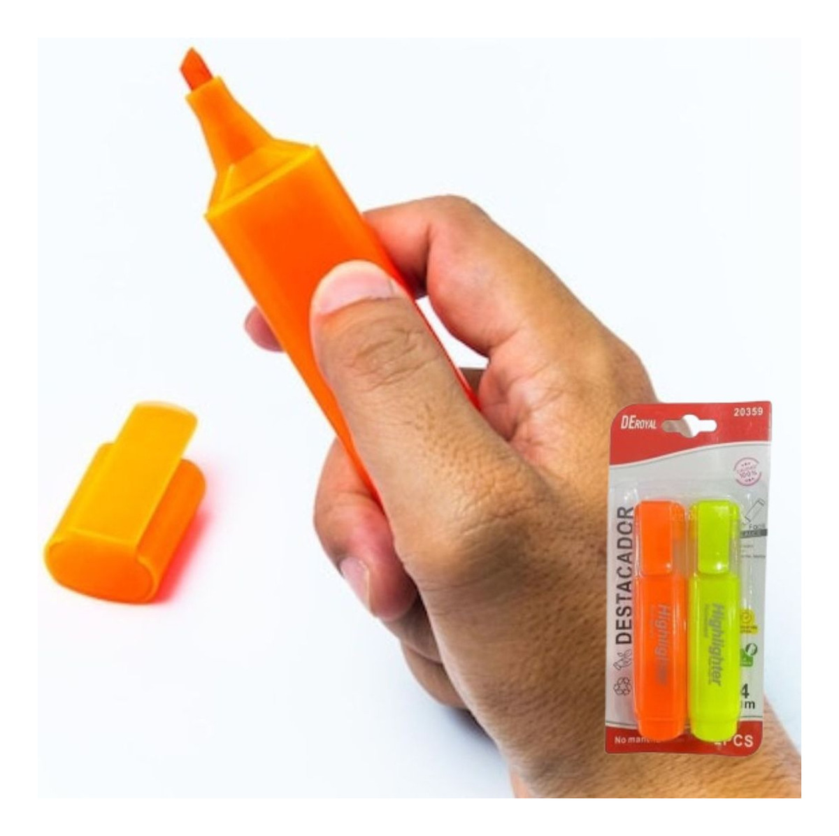 SET 8 MARCADOR RESALTADOR FLUORESCENTES ERGONOMICO JHN - 9