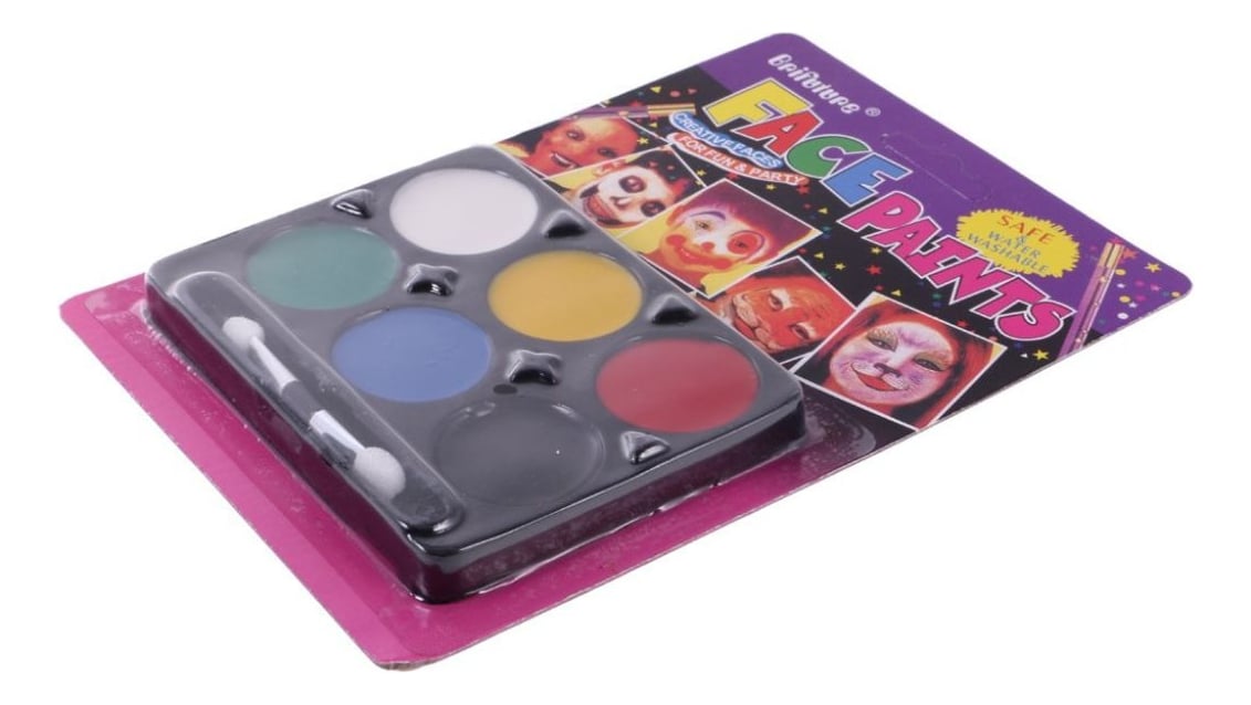 SET 8 MAQUILLAJE FLUORESCENTE ROSTRO CUERPO COLORES JHN - 3