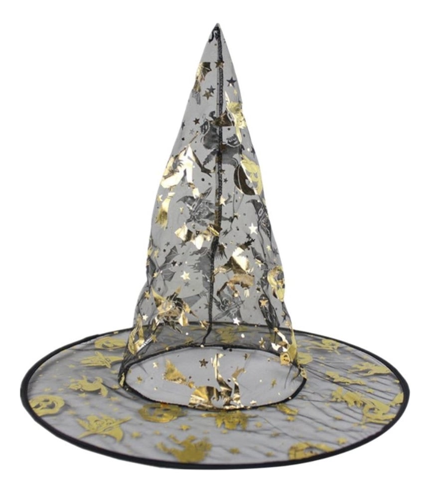SOMBRERO BRUJA DISFRAZ HALLOWEEN UNISEX PACK X12 JHN - 1