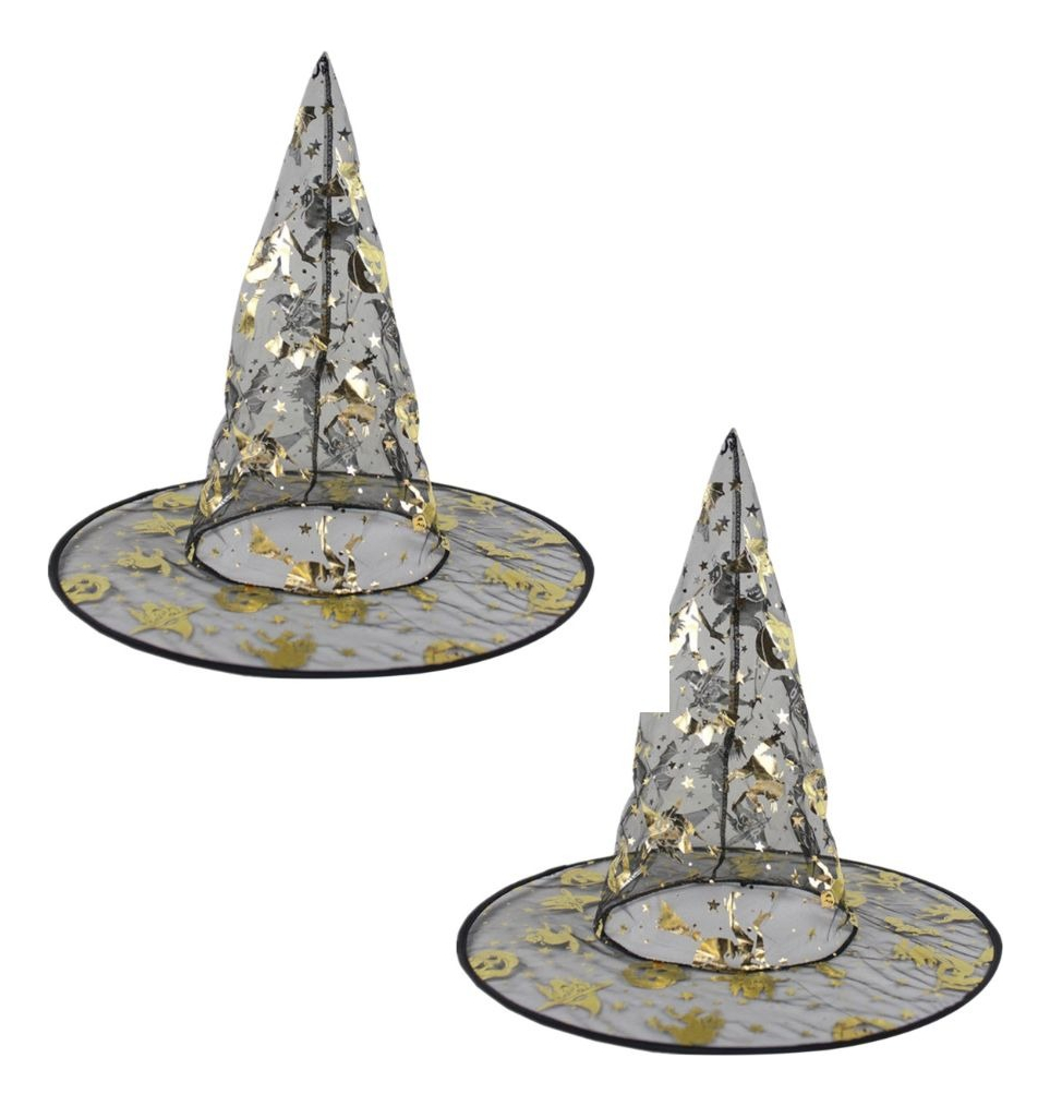 SOMBRERO BRUJA DISFRAZ HALLOWEEN UNISEX PACK X12 JHN - 3