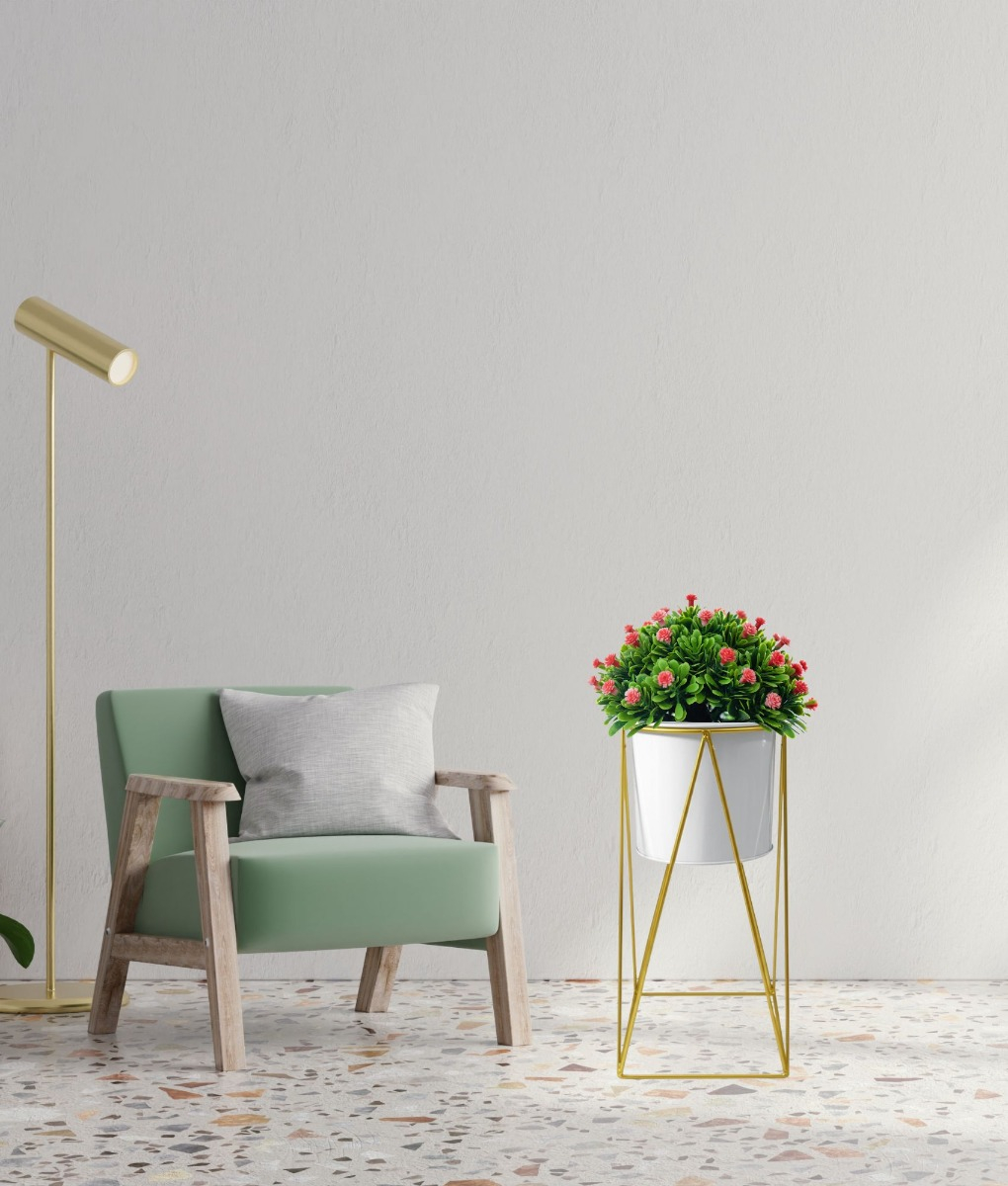PORTA MACETAS PIE HOGAR ELEGANTE NORDICO SOPORTE JHN - 7