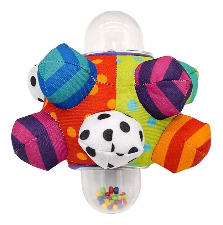 SONAJERO SENSORIAL JUGUETE COLORIDO PELOTA PELUCHE BEBE LAU - 1